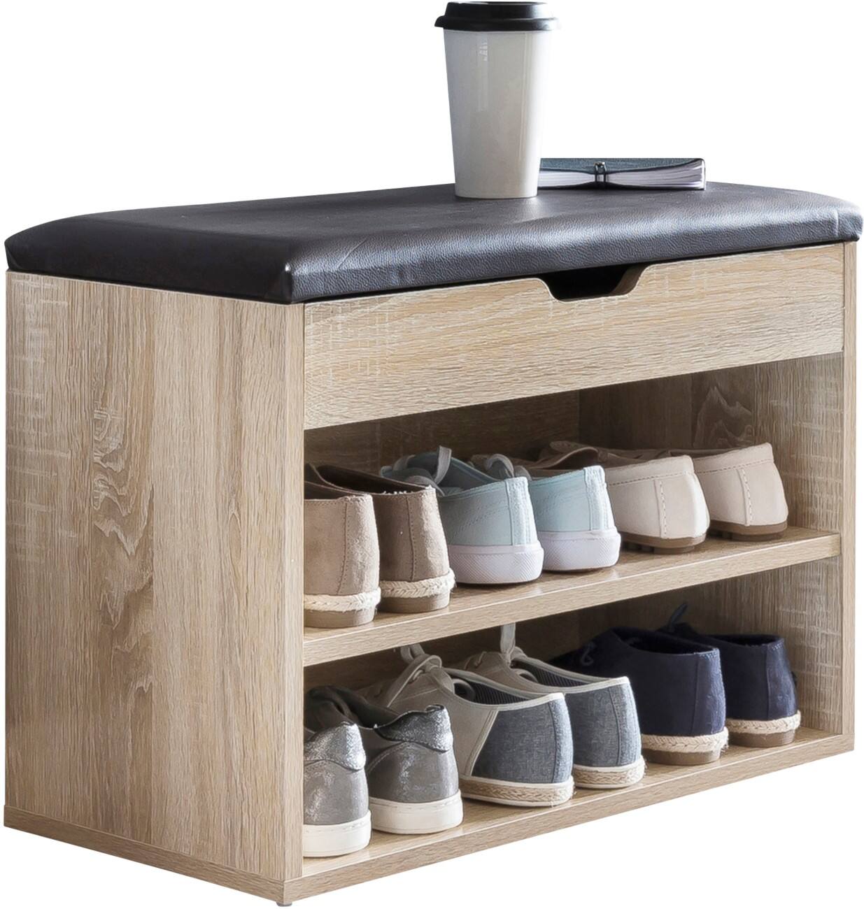 WOHNLING Schuhschrankbank Braun