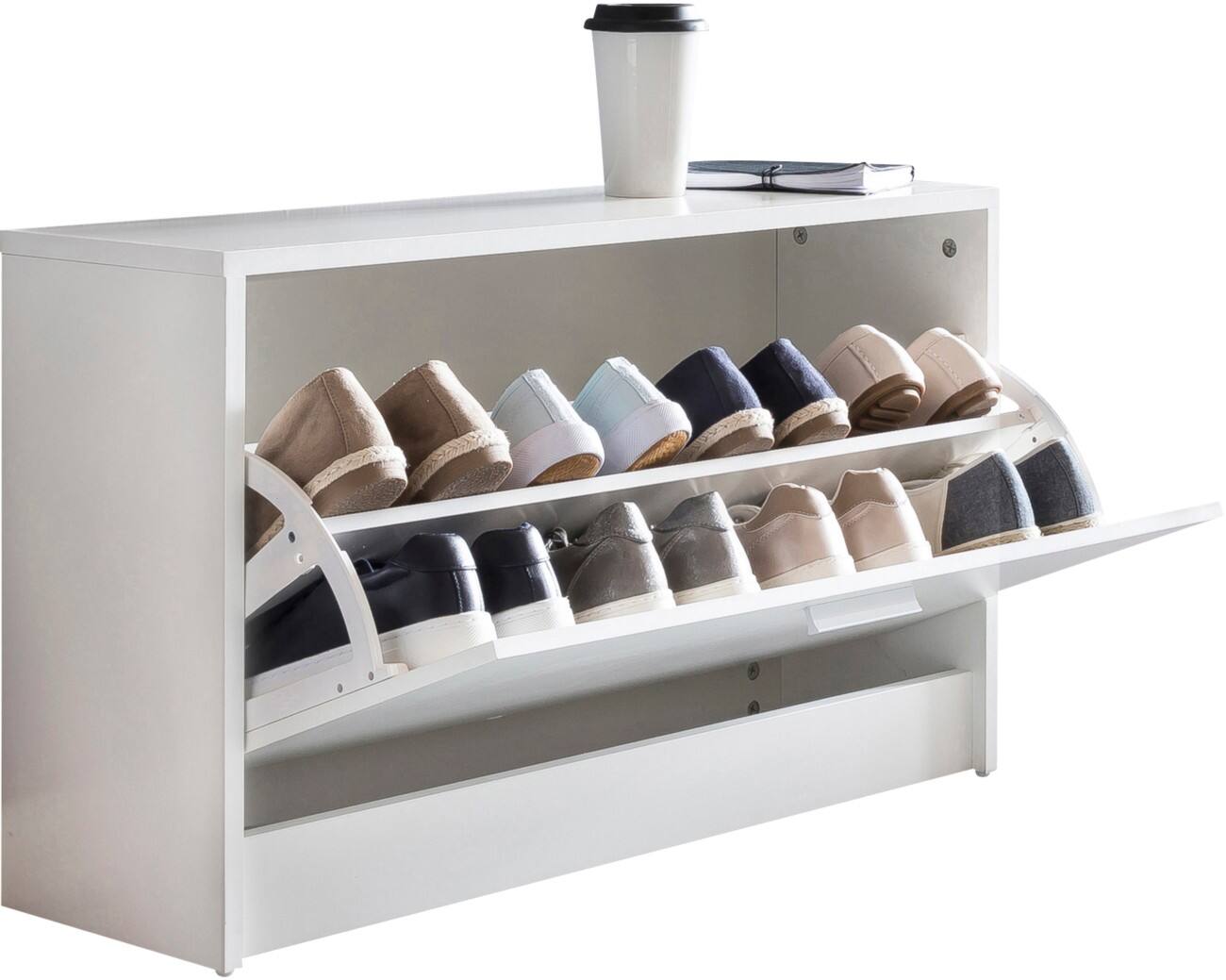 WOHNLING Schuhschrank Weiß