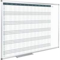 Jährlich Whiteboard Magnetisch Eckhalterungen 90 (B) x 60 (H) cm Metall Weiß