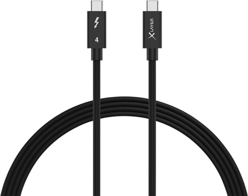 XLayer Thunderbolt USB-C-Kabel USB-C Male USB-C Male 1 m Schwarz