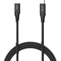 XLayer USB-C-Stecker USB-C-Kabel USB-C-Buchse Schwarz 1,5 m