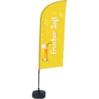 SHOWDOWN Strandflagge Frischer Saft Windform 330 x 89 cm Einzel Aluminium