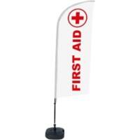 SHOWDOWN Strandflagge First Aid Alu Wind 330 x 89 cm Einzel Aluminium