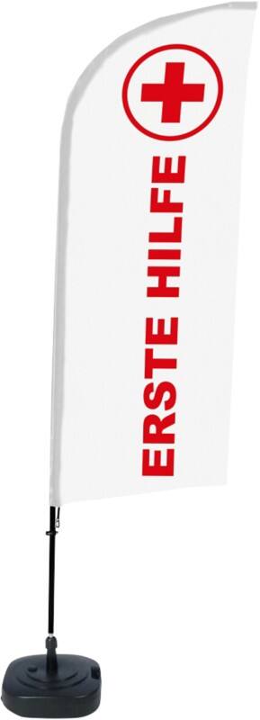 SHOWDOWN Erste Hilfe Windform Strandflagge 330 x 89 cm Einseitig Aluminium