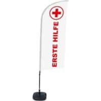 SHOWDOWN Strandflagge Erste Hilfe Alu Wind 330 x 89 cm Einzel Aluminium