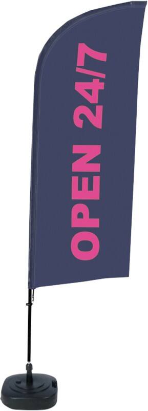 SHOWDOWN Geöffnet Windform Strandflagge 330 x 89 cm Einseitig Aluminium