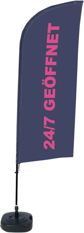 SHOWDOWN Geöffnet Windform Strandflagge 330 x 89 cm Einseitig Aluminium