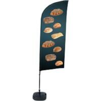 SHOWDOWN Brot Windform Strandflagge 330 x 89 cm Einseitig Aluminium