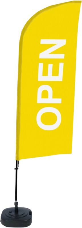 SHOWDOWN Geöffnet Windform Strandflagge 330 x 89 cm Einseitig Aluminium