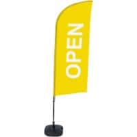 SHOWDOWN Strandflagge Open Windform Gelb 330 x 89 cm Einzel Aluminium