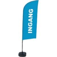 SHOWDOWN Strandflagge Ingang Windform Blau 330 x 89 cm Einzel Aluminium