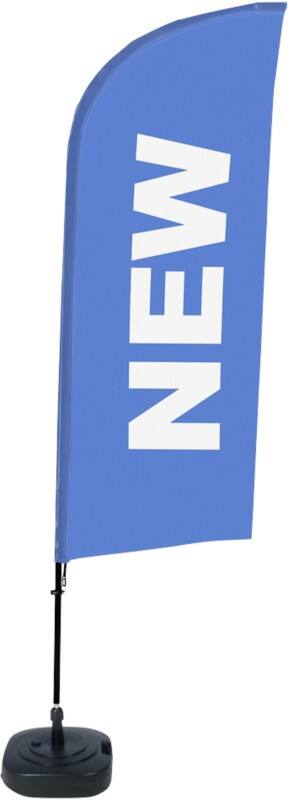 SHOWDOWN Neu Windform Strandflagge 330 x 89 cm Einseitig Aluminium