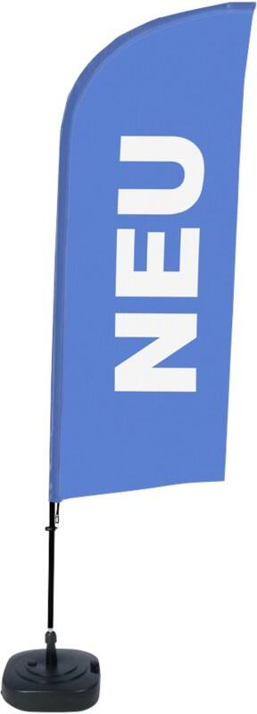 SHOWDOWN Neu Windform Strandflagge 330 x 89 cm Einseitig Aluminium