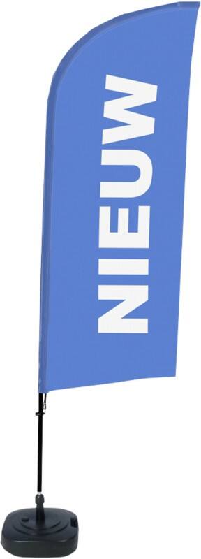 SHOWDOWN Neu Windform Strandflagge 330 x 89 cm Einseitig Aluminium