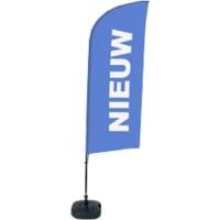 SHOWDOWN Strandflagge Nieuw Windform Blau 330 x 89 cm Einzel Aluminium