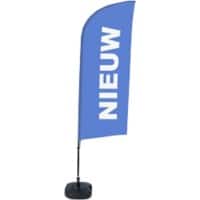 SHOWDOWN Neu Windform Strandflagge 330 x 89 cm Einseitig Aluminium