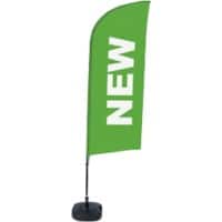 SHOWDOWN Strandflagge New Windform Grün 330 x 89 cm Einzel Aluminium