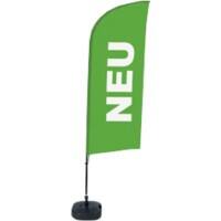 SHOWDOWN Neu Windform Strandflagge 330 x 89 cm Einseitig Aluminium