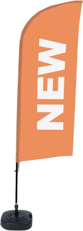 SHOWDOWN Neu Windform Strandflagge 330 x 89 cm Einseitig Aluminium