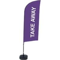 SHOWDOWN Strandflagge Take Away Windform Violett 330 x 89 cm Einzel Aluminium