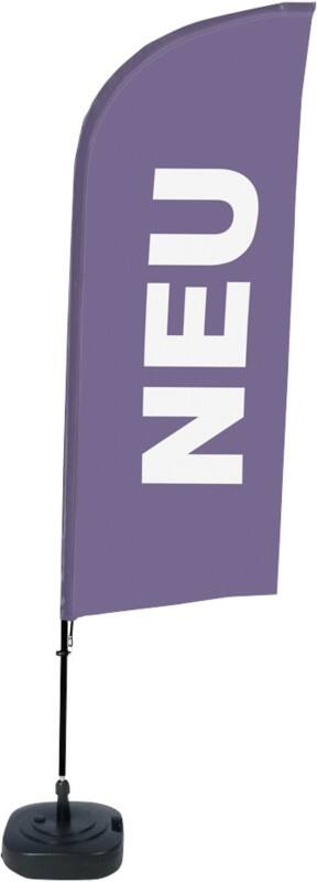 SHOWDOWN Neu Windform Strandflagge 330 x 89 cm Einseitig Aluminium