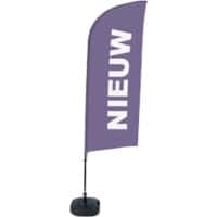 SHOWDOWN Strandflagge Nieuw Windform Violett 330 x 89 cm Einzel Aluminium