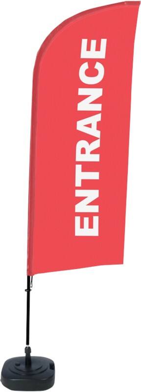 SHOWDOWN Eingang Windform Strandflagge 330 x 89 cm Einseitig Aluminium