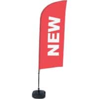 SHOWDOWN Strandflagge New Windform Rot 330 x 89 cm Einzel Aluminium