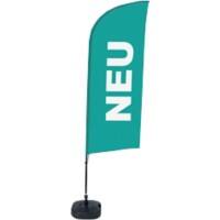 SHOWDOWN Neu Windform Strandflagge 330 x 89 cm Einseitig Aluminium