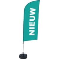 SHOWDOWN Neu Windform Strandflagge 330 x 89 cm Einseitig Aluminium