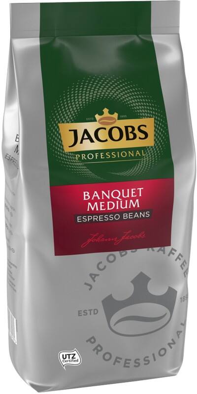 Jacobs Banquet Kaffeebohnen Intensiv und würzig 3/5 UTZ zertifiziert 1 kg