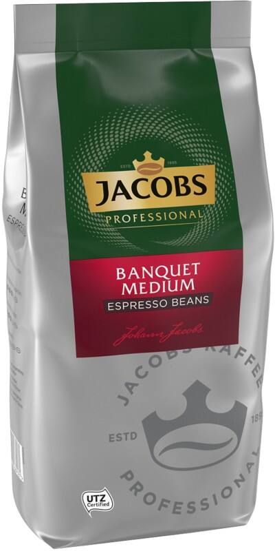 Jacobs banquet kaffeebohnen intensiv und wã¼rzig 3/5 utz zertifiziert 1 kg