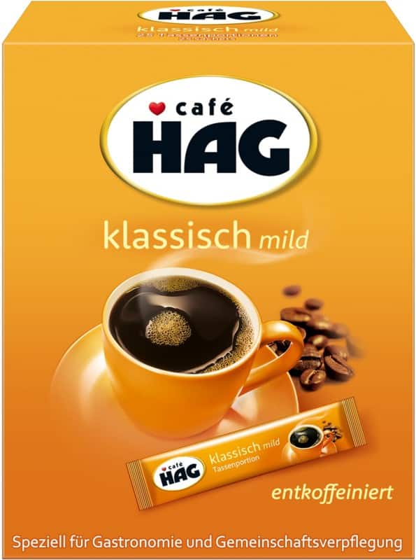 Café HAG Entkoffeiniert Löslicher Kaffee Sachets Löslicher 2/5 25 Stück à 1.8 g
