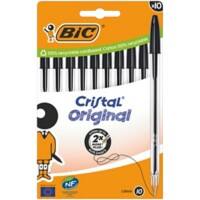 BIC Cristal Original Kugelschreiber Medium 0,4 mm Schwarz 10 Stück