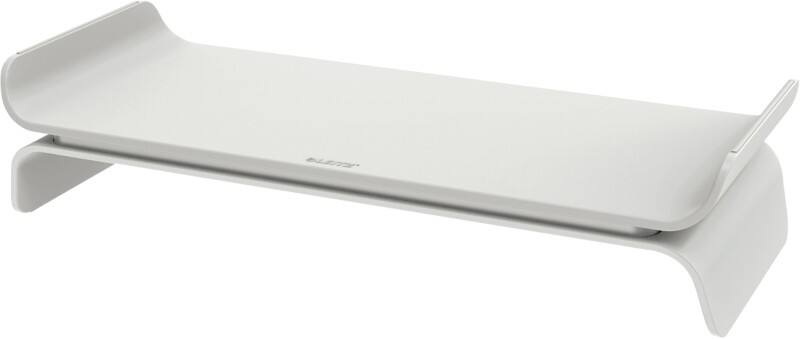 Leitz Ergo Höhenverstellbarer Monitorständer 6504 bis 27” 483 x 208 x 112 mm Hellgrau