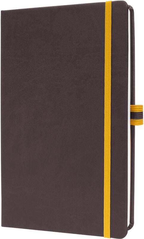 Sigel Linescape Notizbuch DIN A5 Kariert Rückendrahtheftung Seitlich Gebunden PU (Polyurethan) Hardcover Dunkelgrau Nicht Perforiert 176 Seiten