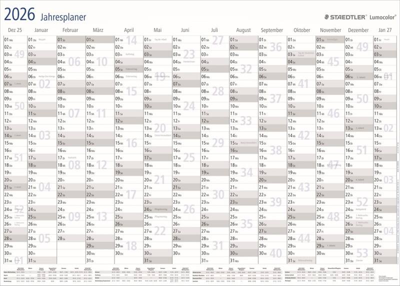 STAEDTLER Planer Planer 2026 Deutsch 5 (B) x 29,8 (T) x 5 (H) cm