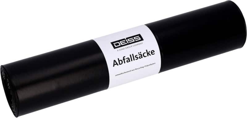 DEISS Abfallsäcke 60 L  Schwarz 20 Stück