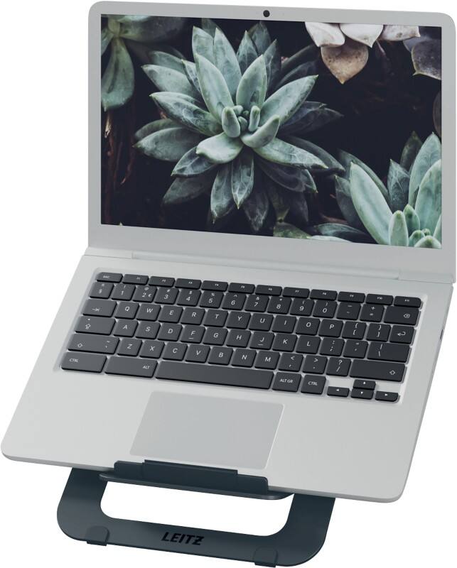Leitz Ergo Ergonomischer Ultraflacher Höhenverstellbarer Laptopständer 6346 Bis zu 17" Grau