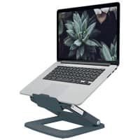 Leitz Ergo Ergonomischer Höhenverstellbarer Multi-Winkel Laptopständer 6424 Tragbar Bis zu 15" Grau