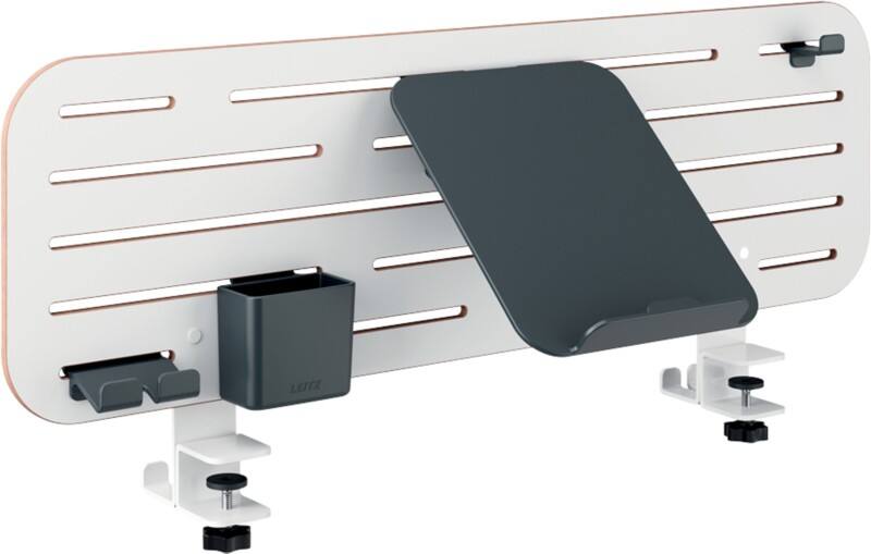 Leitz Ergo Pegboard Schreibtisch-Organizer 6549 Mit Laptophalter Bis zu 15" Weiß 80 x 25 x 8 cm