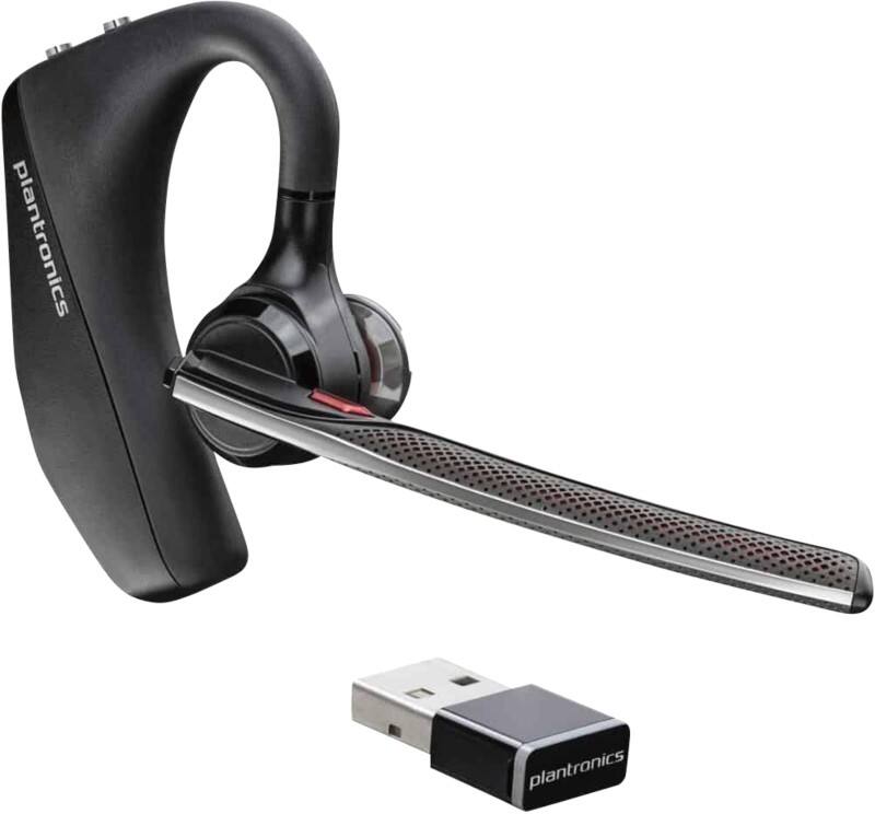 poly Voyager 5200 Kabellos Headset Over-Ear USB Mit Bluetooth Noise Cancelling Microphone Mono 5200 Schwarz