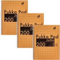 Pukka Kraft Notizbuch DIN A4 Liniert Doppeldraht Seitlich gebunden Karton Hardback Braun Gelocht  200 Seiten 3 Stück à 200 Blatt