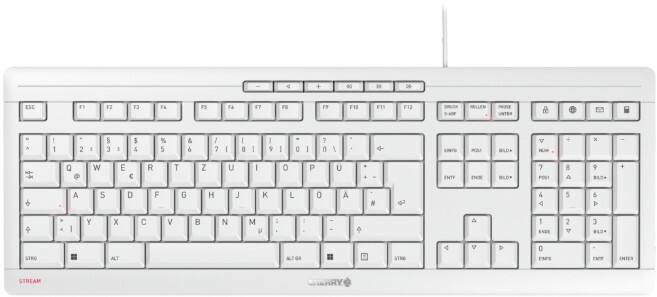 CHERRY Kabelgebundene Tastatur TKL QWERTZ Weiß
