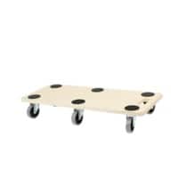 Viking Realspace Rechteckig Rollenuntersatz Hellbraun 680 x 290 x 110 mm