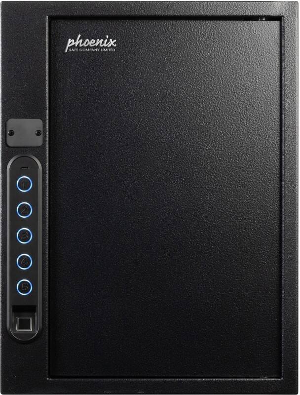 Phoenix Schlüsseltresor Fingerprint 60 Haken Fingerabdruckschloss KS0021F Schwarz 4,5 L