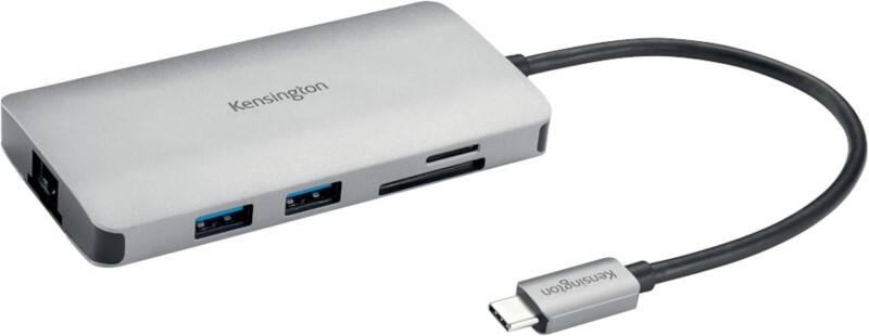 Kensington UH1400P USB-C 8-in-1 Mobiler Hub K33820WW Silber