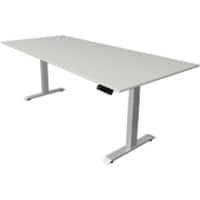 Kerkmann Elektronisch Höhenverstellbar Sitz-Stehschreibtisch Hellgrau T-Fuß 2.250 (B) x 1.000 (T) x 1.290 (H) mm Metall, Holz