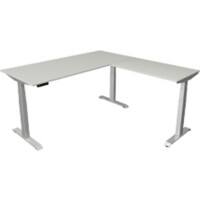 Kerkmann Elektronisch Höhenverstellbar Sitz-Stehschreibtisch Hellgrau T-Fuß 1.800 (B) x 1.800 (T) x 1.290 (H) mm Metall, Holz