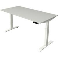 Kerkmann Elektronisch Höhenverstellbar Sitz-Stehschreibtisch Hellgrau T-Fuß 1.600 (B) x 800 (T) x 1.290 (H) mm Metall, Holz